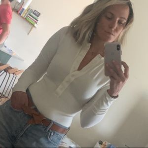 Reformation Henley bodysuit